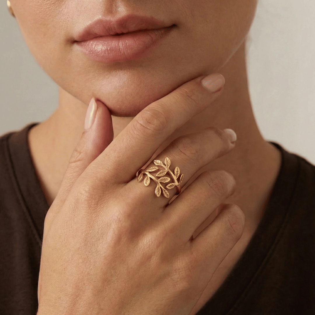 Noor Olijfblad Ring