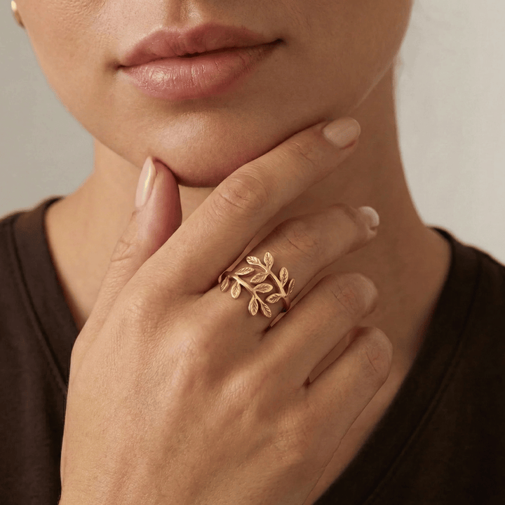 Noor Olijfblad Ring