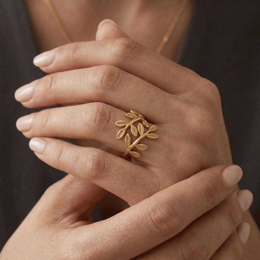 Noor Olijfblad Ring