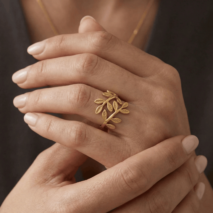 Noor Olijfblad Ring
