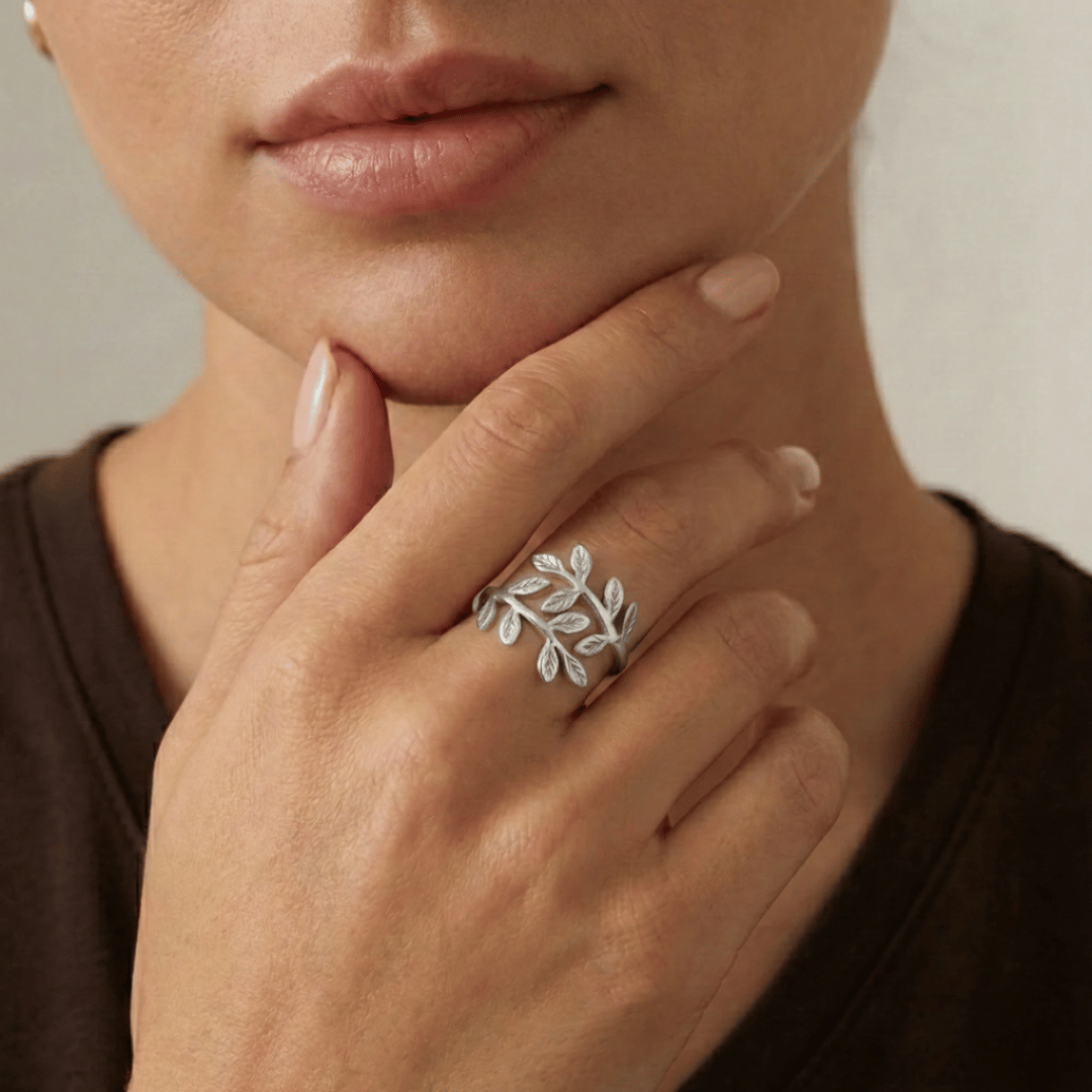 Noor Olijfblad Ring