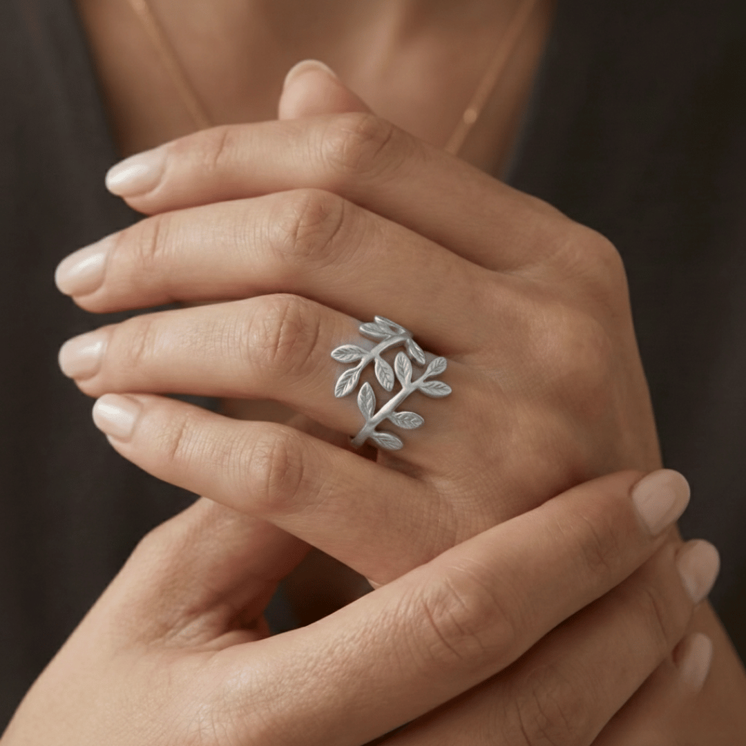 Noor Olijfblad Ring